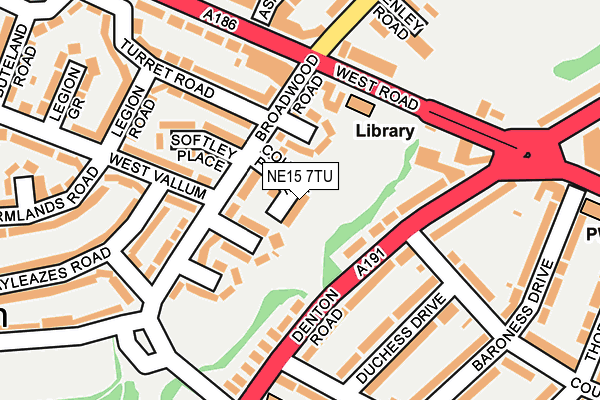 NE15 7TU map - OS OpenMap – Local (Ordnance Survey) NE15 7TU map - OS OpenMap – Local (Ordnance Survey)