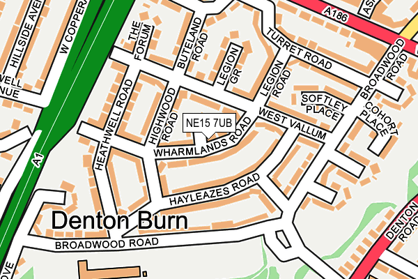 NE15 7UB map - OS OpenMap – Local (Ordnance Survey) NE15 7UB map - OS OpenMap – Local (Ordnance Survey)
