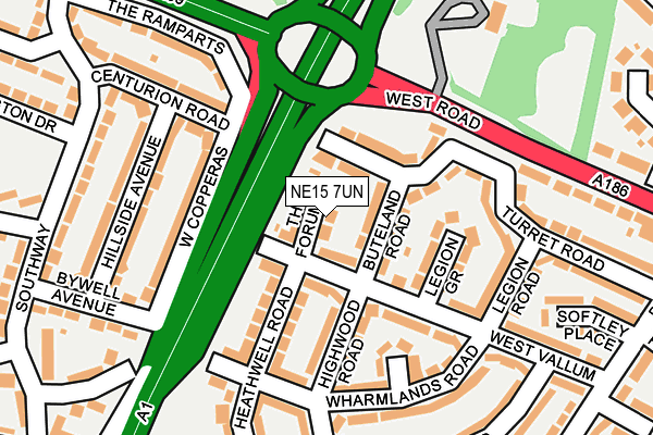 NE15 7UN map - OS OpenMap – Local (Ordnance Survey) NE15 7UN map - OS OpenMap – Local (Ordnance Survey)