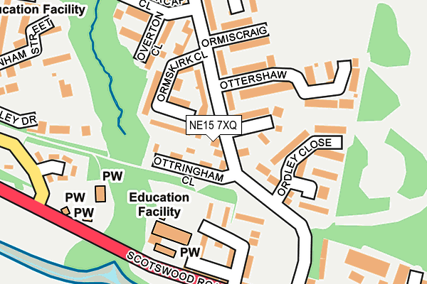 NE15 7XQ map - OS OpenMap – Local (Ordnance Survey) NE15 7XQ map - OS OpenMap – Local (Ordnance Survey)