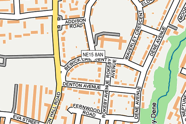 NE15 8AN map - OS OpenMap – Local (Ordnance Survey) NE15 8AN map - OS OpenMap – Local (Ordnance Survey)