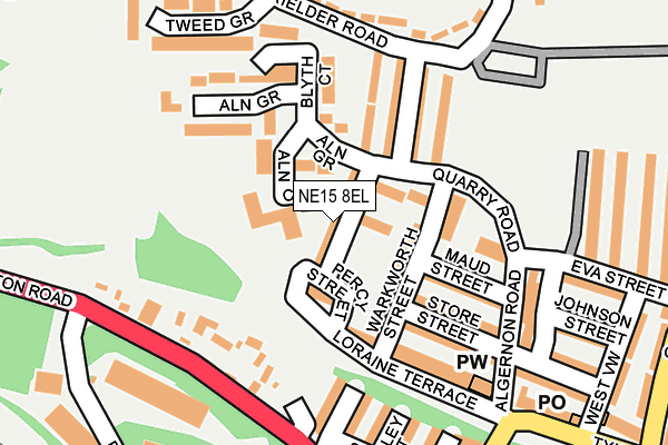 NE15 8EL map - OS OpenMap – Local (Ordnance Survey) NE15 8EL map - OS OpenMap – Local (Ordnance Survey)