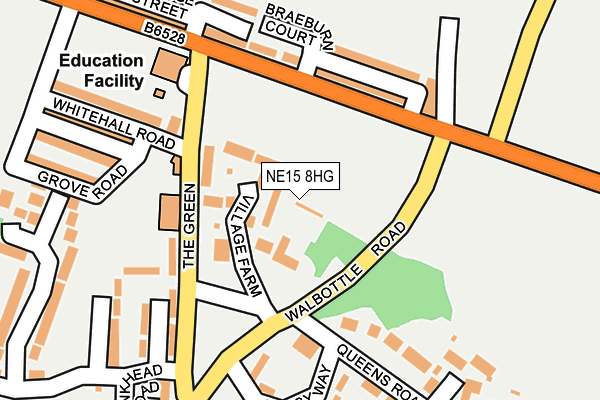 NE15 8HG map - OS OpenMap – Local (Ordnance Survey) NE15 8HG map - OS OpenMap – Local (Ordnance Survey)
