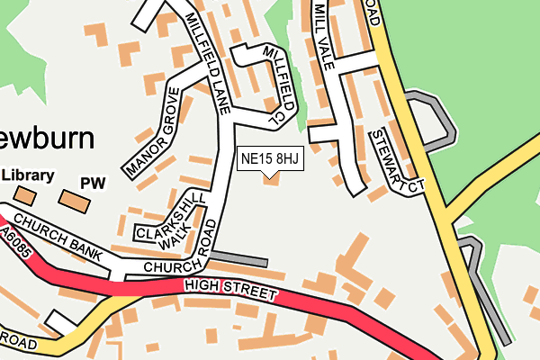 NE15 8HJ map - OS OpenMap – Local (Ordnance Survey) NE15 8HJ map - OS OpenMap – Local (Ordnance Survey)