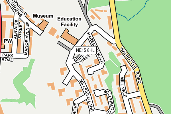 NE15 8HL map - OS OpenMap – Local (Ordnance Survey) NE15 8HL map - OS OpenMap – Local (Ordnance Survey)