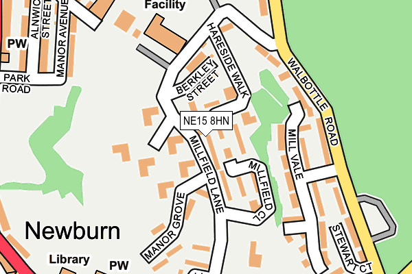 NE15 8HN map - OS OpenMap – Local (Ordnance Survey) NE15 8HN map - OS OpenMap – Local (Ordnance Survey)