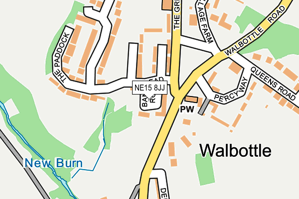 NE15 8JJ map - OS OpenMap – Local (Ordnance Survey) NE15 8JJ map - OS OpenMap – Local (Ordnance Survey)