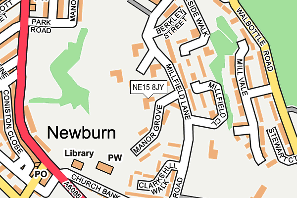 NE15 8JY map - OS OpenMap – Local (Ordnance Survey) NE15 8JY map - OS OpenMap – Local (Ordnance Survey)