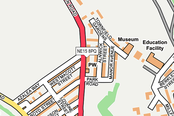 NE15 8PQ map - OS OpenMap – Local (Ordnance Survey) NE15 8PQ map - OS OpenMap – Local (Ordnance Survey)