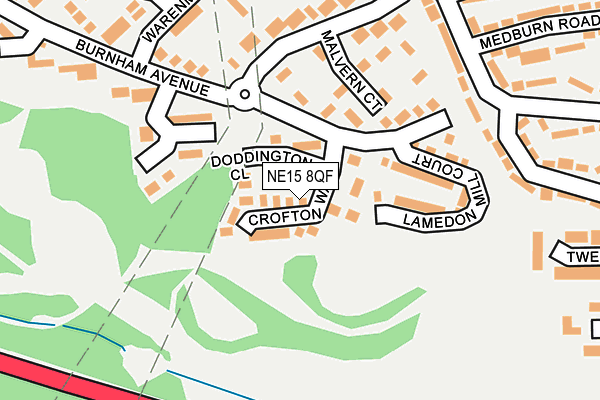 NE15 8QF map - OS OpenMap – Local (Ordnance Survey) NE15 8QF map - OS OpenMap – Local (Ordnance Survey)