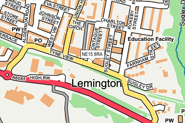 NE15 8RA map - OS OpenMap – Local (Ordnance Survey) NE15 8RA map - OS OpenMap – Local (Ordnance Survey)