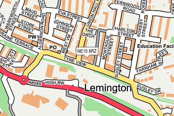 NE15 8RZ map - OS OpenMap – Local (Ordnance Survey) NE15 8RZ map - OS OpenMap – Local (Ordnance Survey)