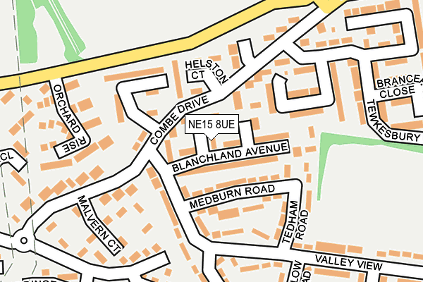 NE15 8UE map - OS OpenMap – Local (Ordnance Survey) NE15 8UE map - OS OpenMap – Local (Ordnance Survey)