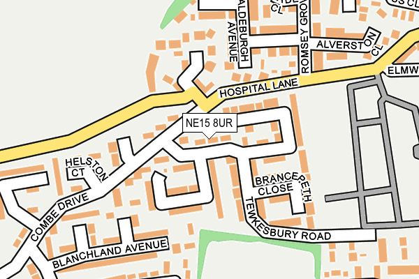 NE15 8UR map - OS OpenMap – Local (Ordnance Survey) NE15 8UR map - OS OpenMap – Local (Ordnance Survey)