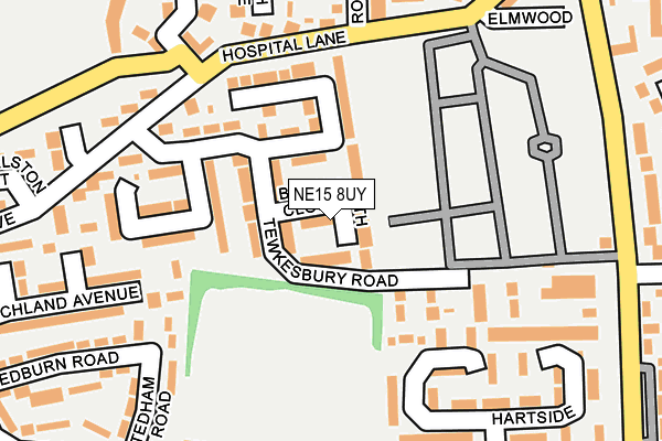 NE15 8UY map - OS OpenMap – Local (Ordnance Survey) NE15 8UY map - OS OpenMap – Local (Ordnance Survey)