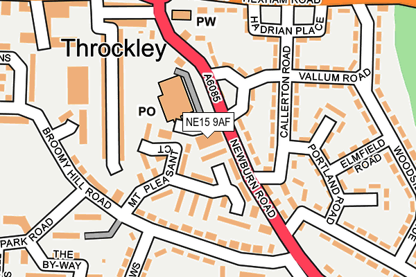 NE15 9AF map - OS OpenMap – Local (Ordnance Survey) NE15 9AF map - OS OpenMap – Local (Ordnance Survey)
