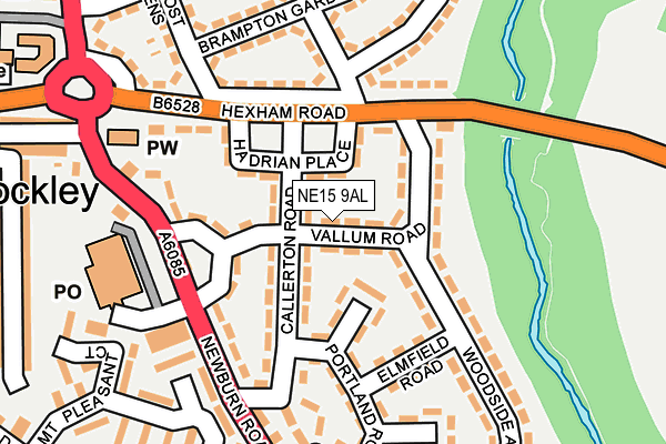 NE15 9AL map - OS OpenMap – Local (Ordnance Survey) NE15 9AL map - OS OpenMap – Local (Ordnance Survey)