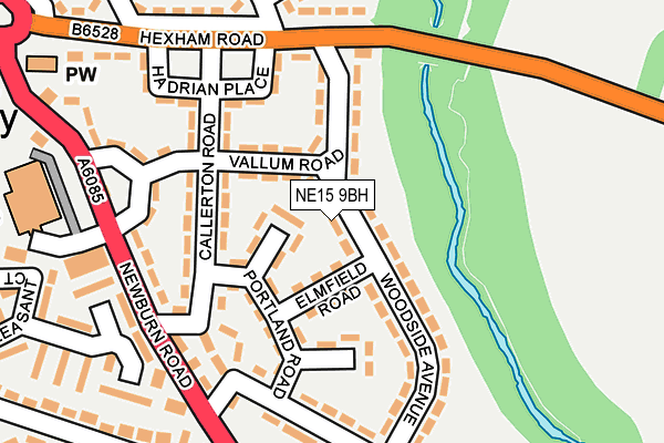 NE15 9BH map - OS OpenMap – Local (Ordnance Survey) NE15 9BH map - OS OpenMap – Local (Ordnance Survey)