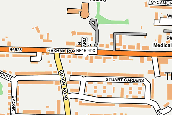 NE15 9DX map - OS OpenMap – Local (Ordnance Survey) NE15 9DX map - OS OpenMap – Local (Ordnance Survey)