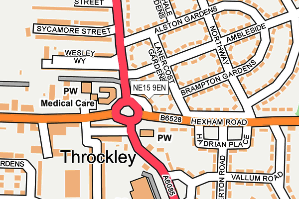 NE15 9EN map - OS OpenMap – Local (Ordnance Survey) NE15 9EN map - OS OpenMap – Local (Ordnance Survey)