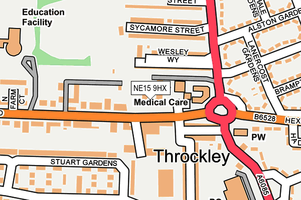 NE15 9HX map - OS OpenMap – Local (Ordnance Survey) NE15 9HX map - OS OpenMap – Local (Ordnance Survey)