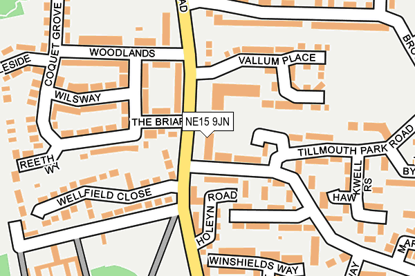 NE15 9JN map - OS OpenMap – Local (Ordnance Survey) NE15 9JN map - OS OpenMap – Local (Ordnance Survey)