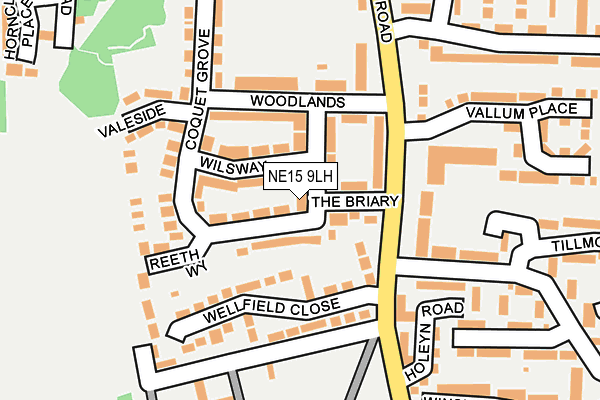 NE15 9LH map - OS OpenMap – Local (Ordnance Survey) NE15 9LH map - OS OpenMap – Local (Ordnance Survey)