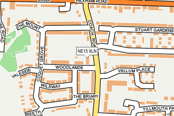 NE15 9LN map - OS OpenMap – Local (Ordnance Survey) NE15 9LN map - OS OpenMap – Local (Ordnance Survey)