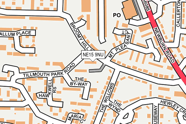 NE15 9NU map - OS OpenMap – Local (Ordnance Survey) NE15 9NU map - OS OpenMap – Local (Ordnance Survey)