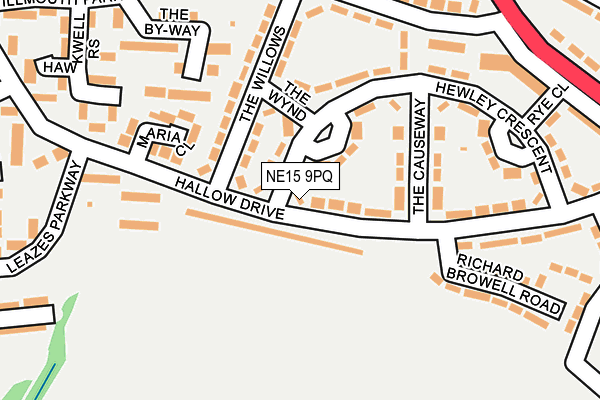 NE15 9PQ map - OS OpenMap – Local (Ordnance Survey) NE15 9PQ map - OS OpenMap – Local (Ordnance Survey)