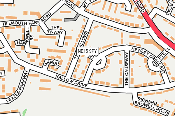 NE15 9PY map - OS OpenMap – Local (Ordnance Survey) NE15 9PY map - OS OpenMap – Local (Ordnance Survey)