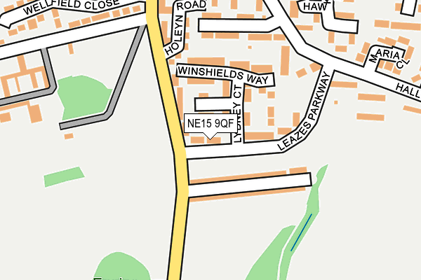 NE15 9QF map - OS OpenMap – Local (Ordnance Survey) NE15 9QF map - OS OpenMap – Local (Ordnance Survey)