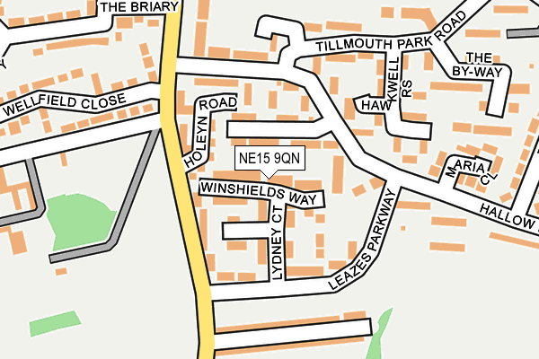 NE15 9QN map - OS OpenMap – Local (Ordnance Survey) NE15 9QN map - OS OpenMap – Local (Ordnance Survey)
