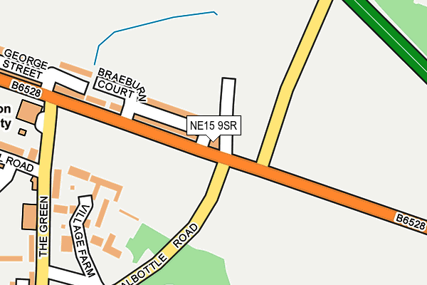 NE15 9SR map - OS OpenMap – Local (Ordnance Survey)