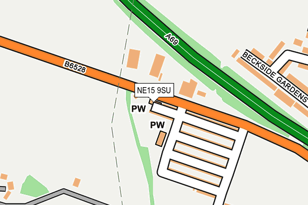 NE15 9SU map - OS OpenMap – Local (Ordnance Survey) NE15 9SU map - OS OpenMap – Local (Ordnance Survey)