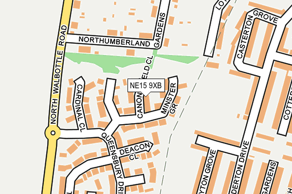 NE15 9XB map - OS OpenMap – Local (Ordnance Survey) NE15 9XB map - OS OpenMap – Local (Ordnance Survey)