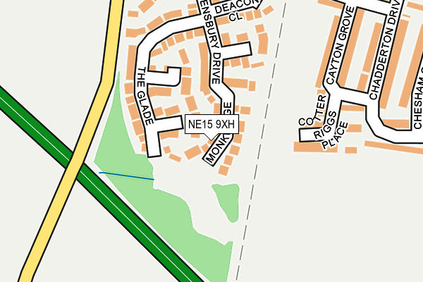 NE15 9XH map - OS OpenMap – Local (Ordnance Survey) NE15 9XH map - OS OpenMap – Local (Ordnance Survey)
