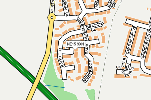 NE15 9XN map - OS OpenMap – Local (Ordnance Survey) NE15 9XN map - OS OpenMap – Local (Ordnance Survey)