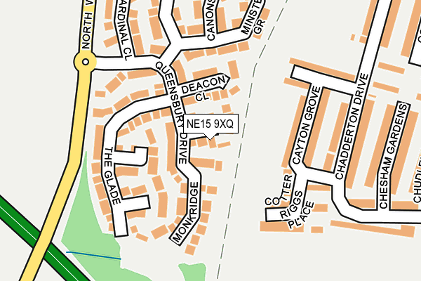 NE15 9XQ map - OS OpenMap – Local (Ordnance Survey) NE15 9XQ map - OS OpenMap – Local (Ordnance Survey)