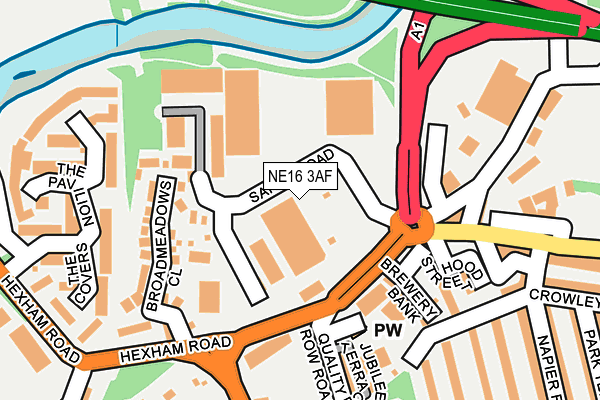 NE16 3AF map - OS OpenMap – Local (Ordnance Survey) NE16 3AF map - OS OpenMap – Local (Ordnance Survey)