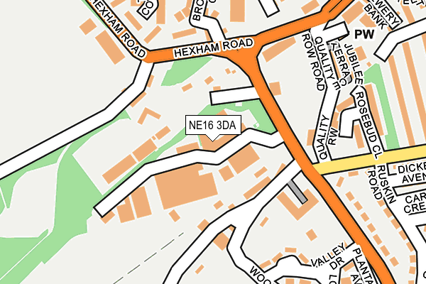 NE16 3DA map - OS OpenMap – Local (Ordnance Survey) NE16 3DA map - OS OpenMap – Local (Ordnance Survey)