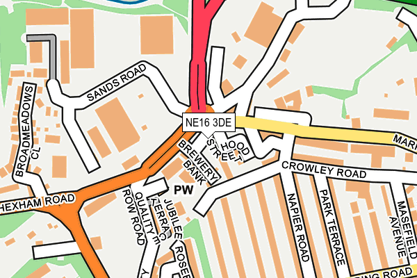 NE16 3DE map - OS OpenMap – Local (Ordnance Survey) NE16 3DE map - OS OpenMap – Local (Ordnance Survey)