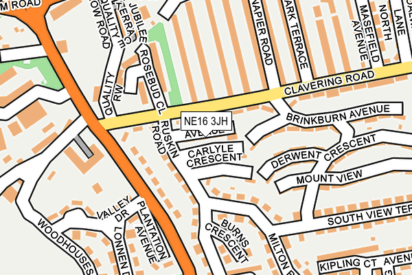 NE16 3JH map - OS OpenMap – Local (Ordnance Survey) NE16 3JH map - OS OpenMap – Local (Ordnance Survey)