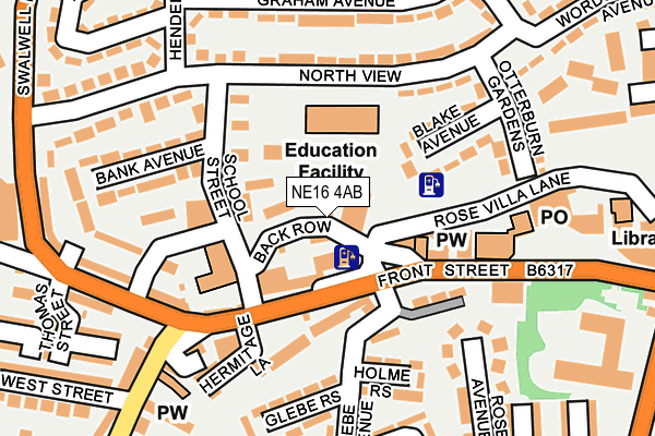 NE16 4AB map - OS OpenMap – Local (Ordnance Survey) NE16 4AB map - OS OpenMap – Local (Ordnance Survey)