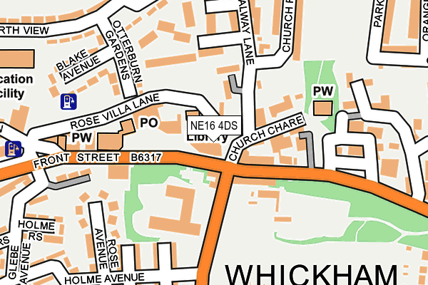 NE16 4DS map - OS OpenMap – Local (Ordnance Survey)
