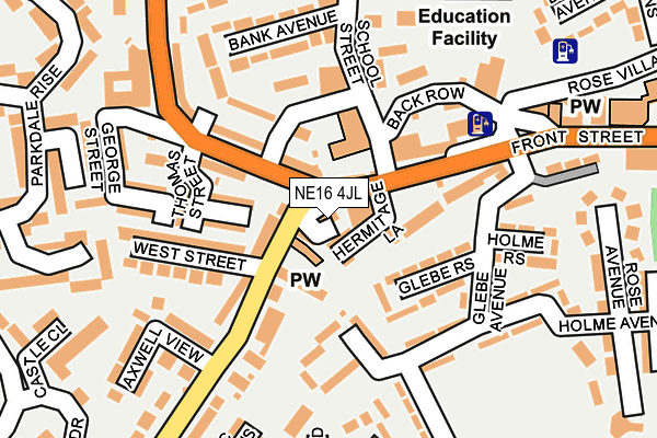 NE16 4JL map - OS OpenMap – Local (Ordnance Survey) NE16 4JL map - OS OpenMap – Local (Ordnance Survey)