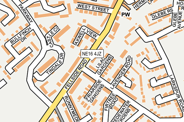 NE16 4JZ map - OS OpenMap – Local (Ordnance Survey) NE16 4JZ map - OS OpenMap – Local (Ordnance Survey)