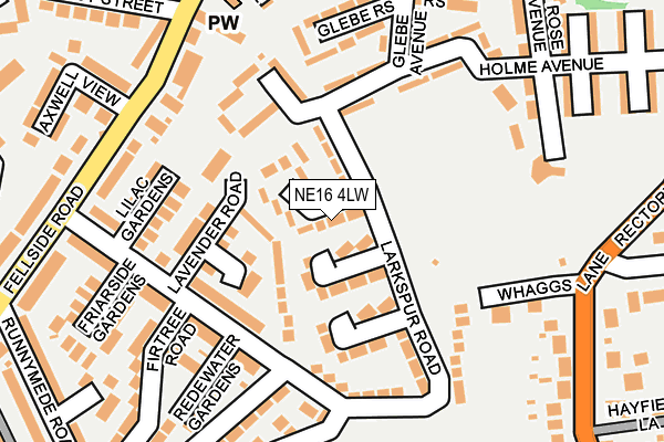 NE16 4LW map - OS OpenMap – Local (Ordnance Survey) NE16 4LW map - OS OpenMap – Local (Ordnance Survey)