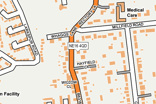 NE16 4QD map - OS OpenMap – Local (Ordnance Survey) NE16 4QD map - OS OpenMap – Local (Ordnance Survey)