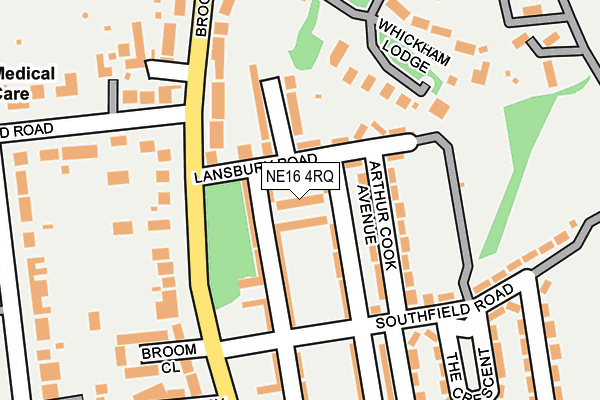 NE16 4RQ map - OS OpenMap – Local (Ordnance Survey) NE16 4RQ map - OS OpenMap – Local (Ordnance Survey)